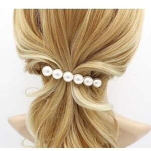 Icing Pearl and Rhinestone Hair Clip Set in Gold and Black